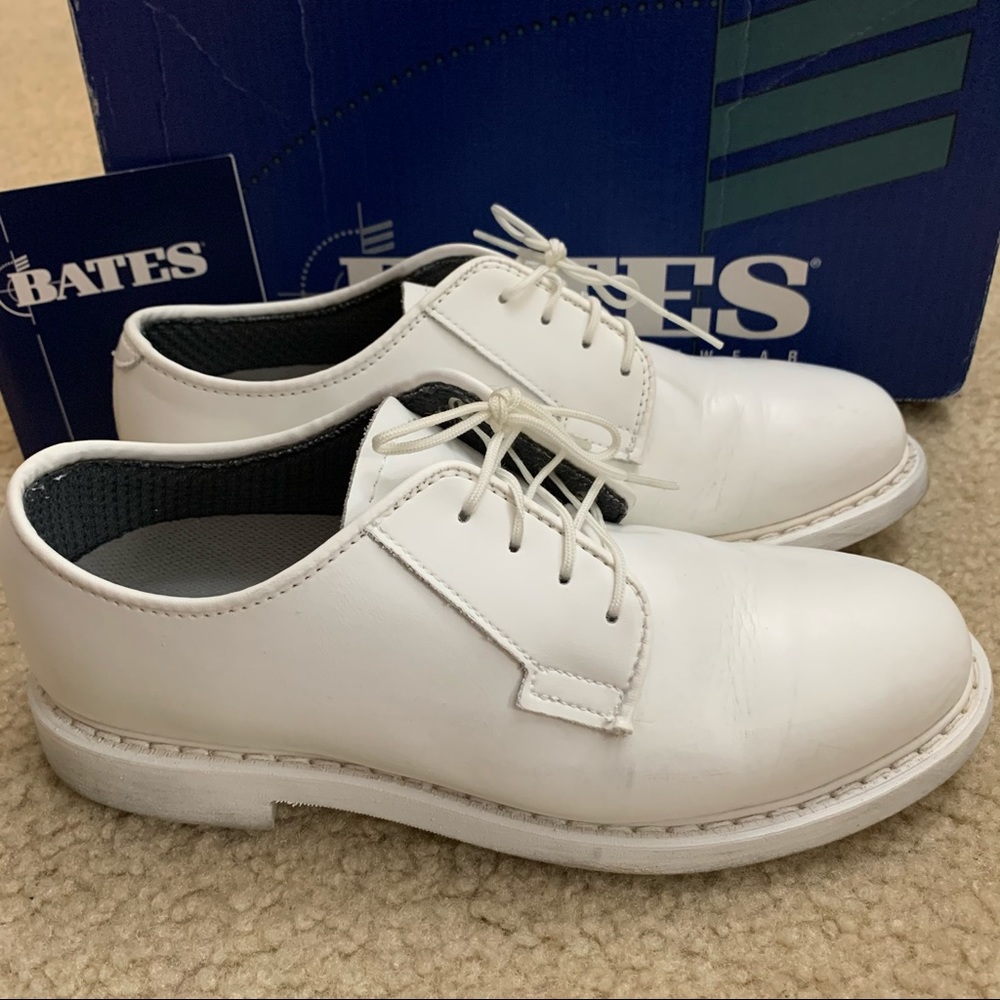 Bates white dress shoes